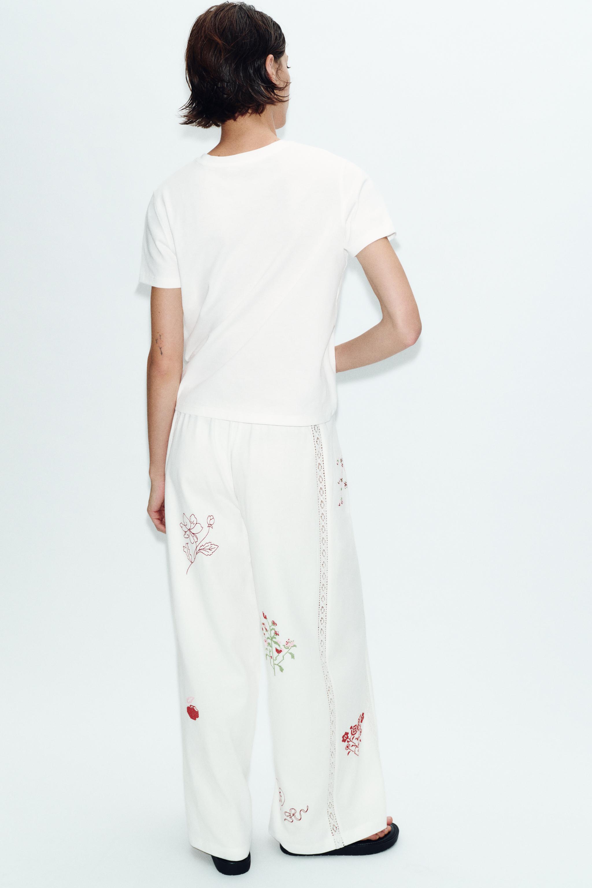 PANTALON LONG BRODÉ